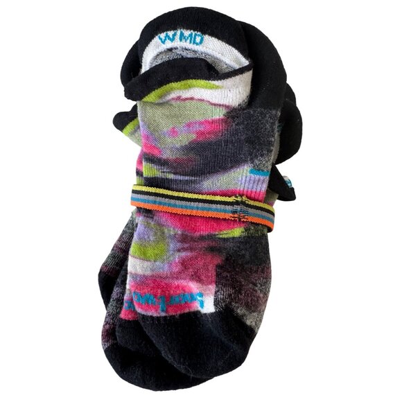 2- Smartwool Run Size Medium Targeted Cushion Brushed Print Low Ankle Socks Powe - Picture 2 of 8